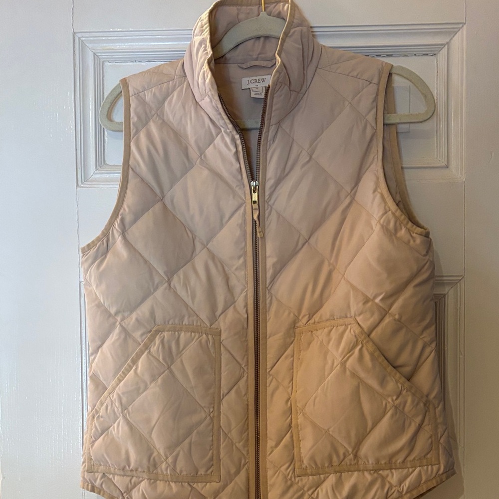 J. Crew Women's Beige Quilted Vest